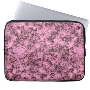 Mooie roze heldere marmeren donkere aderen laptop sleeve