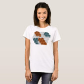 Mooie Roze HEXAGONALE HONINGRAAT STRUCTUUR T-shirt (Voorkant volledig)