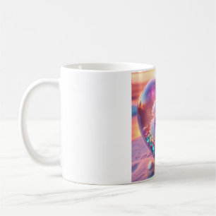 Mooie Roze Hibiscus Hart Glas Parel Koffie M Koffiemok