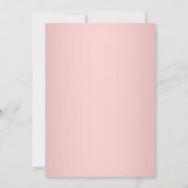 Mooie Roze High Tea Bruiloftsuitnodiging Kaart (Achterkant)