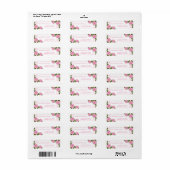 Mooie Roze Hoekboeketten Bruiloft Etiket (Full Sheet)