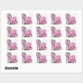 Mooie Roze Hoge Hak Roos Vierkante Sticker (Vel)