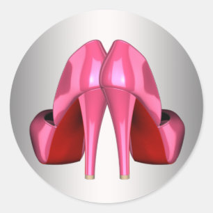 Mooie Roze Hoge Hak Schoen Stickers