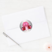 Mooie Roze Hoge Hak Schoen Stickers (Envelop)