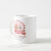 Mooie Roze Hondenverzorging Mok Ontwerp (Voorkant links)