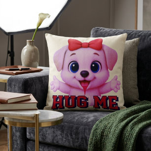 MOOIE ROZE HONDJEKUSSEN ~ AARDIG TREKKEND KNUFFELH KUSSEN