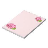 Mooie Roze Hortensia Notitieblok (Linkerzijde)