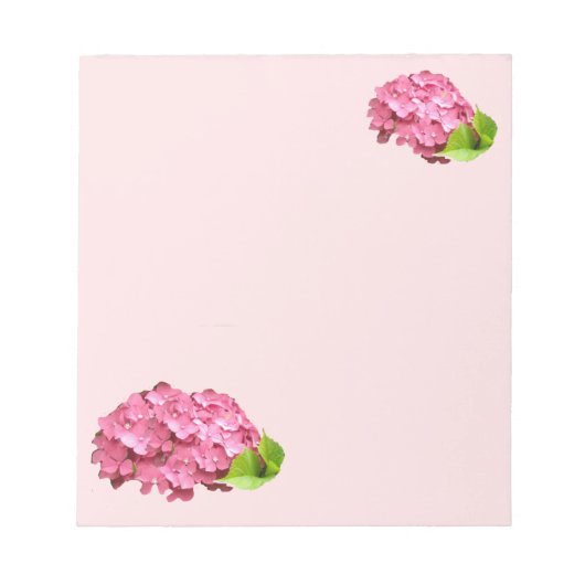 Mooie Roze Hortensia Notitieblok (Voorkant)