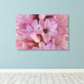 Mooie roze hyacint lente bloem canvas kunst (Insitu (Houten vloer))
