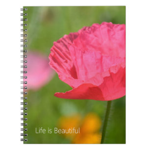 Mooie Roze IJslandse Klaproos Bloem (mijn fotograf Notitieboek