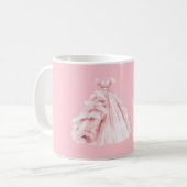 Mooie roze jurk koffiemok (Voorkant links)