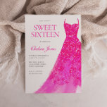 Mooie roze jurk Sweet Sixteen 16 Party Kaart<br><div class="desc">Mooie roze jurk Sweet Sixteen 16 Party Invitation Variaties op de uitnodiging en bijpassende items in onze winkel</div>