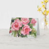 Mooie Roze Kaart 234 van Rozen (Gele Bloem)