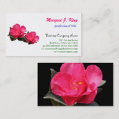 mooie roze kamellia bloemen visitekaartje (Voorkant / Achterkant)