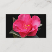mooie roze kamellia bloemen visitekaartje (Achterkant)