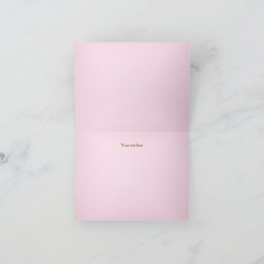 Mooie Roze Kant en Jute Bedankkaart (Binnen)