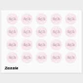 Mooie Roze Kanten Trouw Sticker Bedankt (Vel)