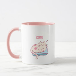 Mooie Roze Kat Koffiekop Mok