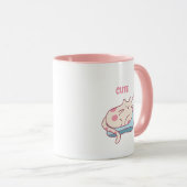 Mooie Roze Kat Koffiekop Mok (Voorkant rechts)
