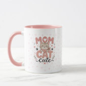 Mooie Roze Kat Moeder Mok | Moederdag Geschenk (Links)