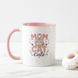 Mooie Roze Kat Moeder Mok | Moederdag Geschenk