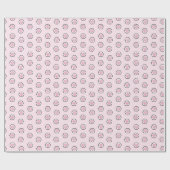 Mooie Roze Kat Poot Inpakpapier (Vlak)