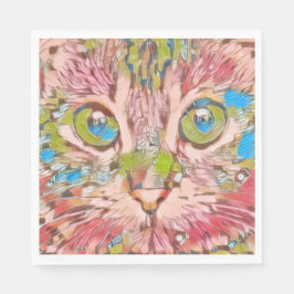 Mooie Roze Kat Servet