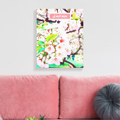 Mooie roze kersen bloesem Japan reizen Canvas Afdruk (Insitu (Woonkamer))