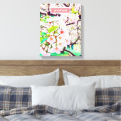 Mooie roze kersen bloesem Japan reizen Canvas Afdruk (Insitu (Slaapkamer))