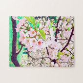 Mooie roze kersen bloesem Japan reizen Legpuzzel (Horizontaal)