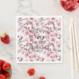 Mooie Roze Kersenbloesem Bloemen Bruidsdouche Servet