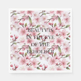 Mooie Roze Kersenbloesem Bloemen Bruidsdouche Servet