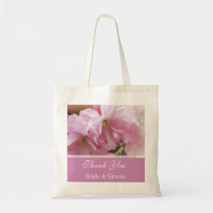Mooie roze kersenbloesem lente trouwgunst tote bag