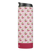 Mooie Roze Kersenpatroon Persoonlijk Thermosbeker (Geroteerd rechts)