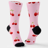 Mooie Roze Kersenpatroon Soks Sokken (Gebogen)