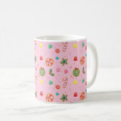 Mooie Roze Kerst Kerstsnoep Mok (Voorkant rechts)