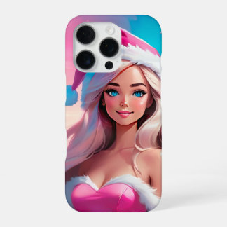 Mooie Roze Kerst Meisje 01 iPhone 16 Pro Hoesje