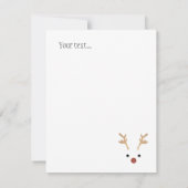 Mooie roze kerst ornament witte grijze kerst monog notitiekaartje (Achterkant)