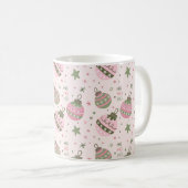 Mooie Roze Kerstbal Mok (Voorkant rechts)