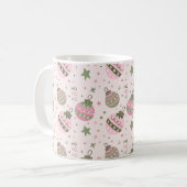 Mooie Roze Kerstbal Mok (Voorkant links)
