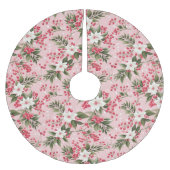 Mooie roze kerstbloemen en bessen kerstboom rok (Voorkant)