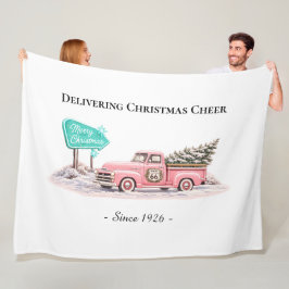 Mooie roze kerstboom cozy fleece deken