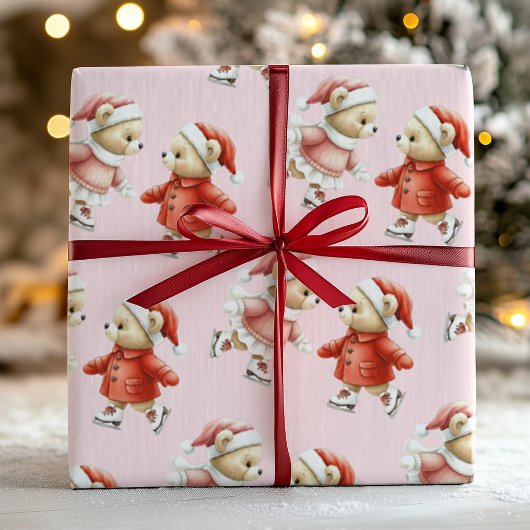 Mooie Roze Kerstcadeau Verpakkings Papier