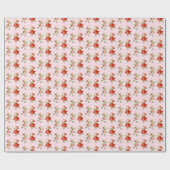 Mooie Roze Kerstcadeau Verpakkings Papier (Vlak)