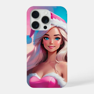Mooie Roze Kerstmeisje 01 iPhone 15 Pro Case