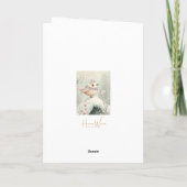 Mooie roze kerstvogel blanco bedankkaart (Achterkant)