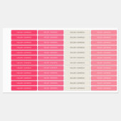 Mooie Roze Kleur Meisje Kleur Gecodeerd Labels (Vel)