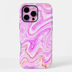 Mooie Roze Kleurrijke Abstracte Marmer Textuur iPhone 16 Pro Max Hoesje