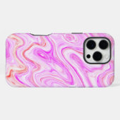 Mooie roze kleurrijke Abstracte marmeren textuur iPhone Hoesje (Achterkant horizontaal)