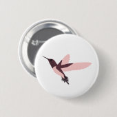 Mooie roze kolibrie ronde button 5,7 cm (Voorkant /achterkant)